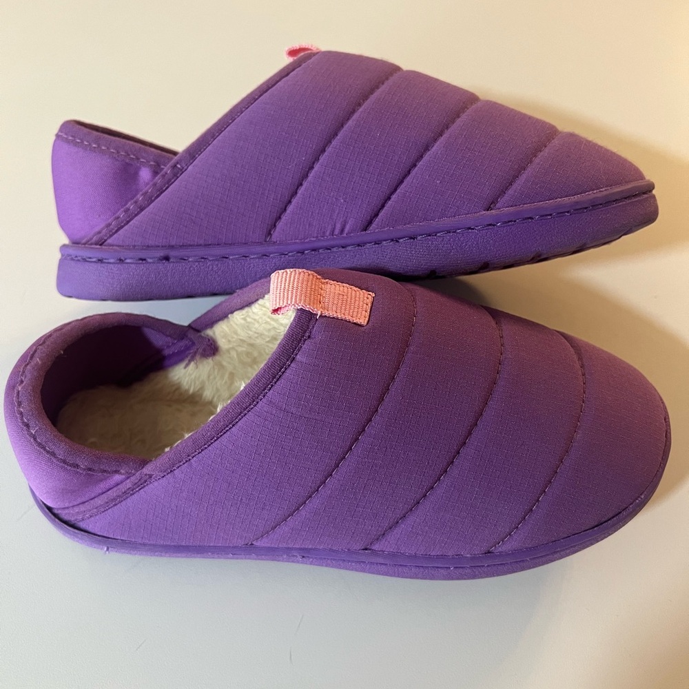 girls puffer slippers